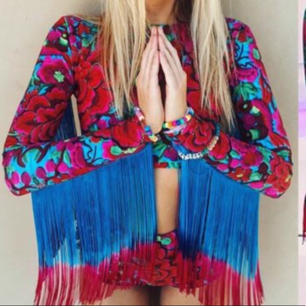 Fringe festival rave lycra top